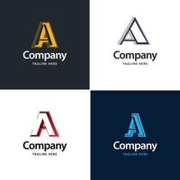 Letter A Big Logo Pack Design Creative Modern logos design for your business vector