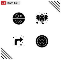 Solid Glyph Pack of Universal Symbols of dermatologist reload skin hindu right Editable Vector Design Elements