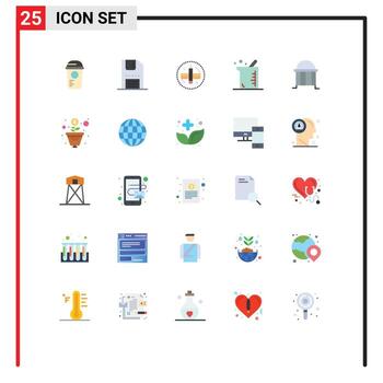 Editable Vector Line Pack of 25 Simple Flat Colors of chemistry biochemistry interface bigger ruler Editable Vector Design Elements