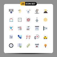 Flat Color Pack of 25 Universal Symbols of donation arrow computer mouse checkmark direction Editable Vector Design Elements