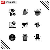 Stock Vector Icon Pack of 9 Line Signs and Symbols for develop code rx browser hot Editable Vector Design Elements