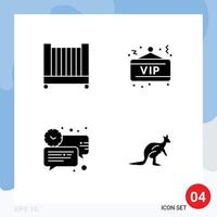 Pack of Modern Solid Glyphs Signs and Symbols for Web Print Media such as bed clock vip party time Editable Vector Design Elements