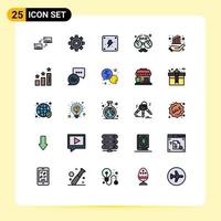 paquete de iconos de vector de stock de 25 signos y símbolos de línea para el día del padre configuración de la cara elementos de diseño de vector editables de potencia de papá