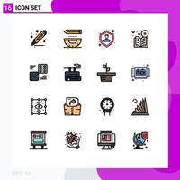 16 Creative Icons Modern Signs and Symbols of dice online insurance learning book Editable Creative Vector Design Elements