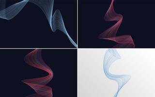 Collection of geometric minimal lines pattern set vector