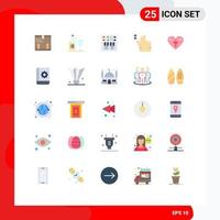 paquete de iconos vectoriales de stock de 25 signos y símbolos de línea para los elementos de diseño vectorial editables del gesto de deslizamiento del altavoz del corazón de pascua vector