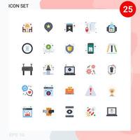 Universal Icon Symbols Group of 25 Modern Flat Colors of man secure favorite report protect Editable Vector Design Elements