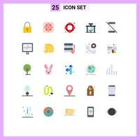 Stock Vector Icon Pack of 25 Line Signs and Symbols for pc devices safety allowed bus Editable Vector Design Elements