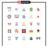 Universal Icon Symbols Group of 25 Modern Flat Colors of new born ram hologram memory chip Editable Vector Design Elements