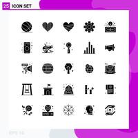 25 iconos creativos signos y símbolos modernos de finanzas de retorno configuración de activos favoritos elementos de diseño vectorial editables vector