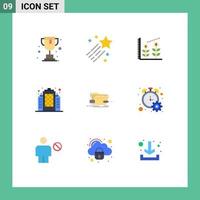 Modern Set of 9 Flat Colors Pictograph of technical skrewdriver investment repair real Editable Vector Design Elements