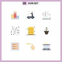 9 Flat Color concept for Websites Mobile and Apps cloud physical science cloudy electronics biophysics Editable Vector Design Elements