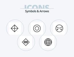 Symbols and Arrows Line Icon Pack 5 Icon Design. symbolism. sign. arrows left. tick. check vector