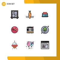 9 Creative Icons Modern Signs and Symbols of process health dialog cigarette smoking Editable Vector Design Elements