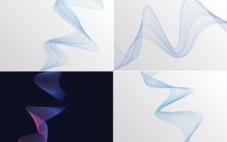 modern wave curve abstract presentation background Pack vector