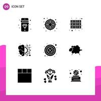 9 Universal Solid Glyphs Set for Web and Mobile Applications irish thinking furniture process design Editable Vector Design Elements