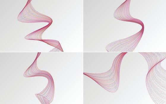 colección de conjunto de patrones de líneas mínimas geométricas vector