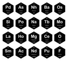 20 Preiodic table of the elements Icon Pack Design vector