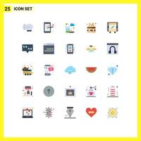 Set of 25 Modern UI Icons Symbols Signs for bubble lorry hour delivery water Editable Vector Design Elements