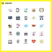 Set of 25 Modern UI Icons Symbols Signs for bubble lorry hour delivery water Editable Vector Design Elements