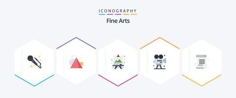 Fine Arts 25 Flat icon pack including art. paint. art. arts. camera vector