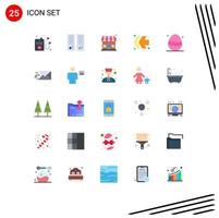 25 Creative Icons Modern Signs and Symbols of egg left marketplace fast forward storehouse Editable Vector Design Elements