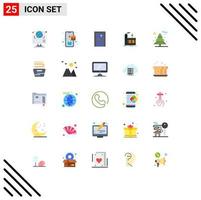 25 Creative Icons Modern Signs and Symbols of nature business aperture factory filled Editable Vector Design Elements