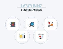 Statistical Analysis Flat Icon Pack 5 Icon Design. keyword. benchmark. descriptive statistics. report. global vector