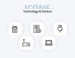 Devices Line Icon Pack 5 Icon Design. . plate. router. electronics. cooking vector