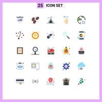 Universal Icon Symbols Group of 25 Modern Flat Colors of database cloud camping left arrow Editable Vector Design Elements