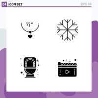 Solid Glyph concept for Websites Mobile and Apps amulet commode party snowflake toilet Editable Vector Design Elements