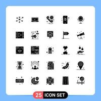 25 Creative Icons Modern Signs and Symbols of mirror mobile pc eco time Editable Vector Design Elements