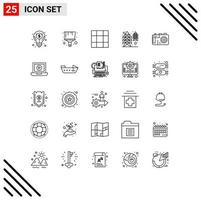 25 Line concept for Websites Mobile and Apps computer photo layout design supply Editable Vector Design Elements