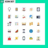 Stock Vector Icon Pack of 25 Line Signs and Symbols for ebook management heart filtering business Editable Vector Design Elements