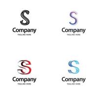 diseño de paquete de logotipo grande de letra s diseño de logotipos modernos y creativos para su negocio vector