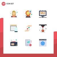 9 Creative Icons Modern Signs and Symbols of mobile design payment responsive marketing Editable Vector Design Elements