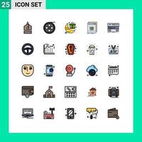 paquete de iconos de vector de stock de 25 signos y símbolos de línea para dominar elementos de diseño de vector editables de aplicación de archivo de regalo de programa