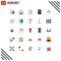 Set of 25 Modern UI Icons Symbols Signs for grid construction travelling bridge programming Editable Vector Design Elements