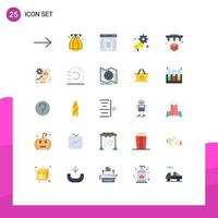 25 Creative Icons Modern Signs and Symbols of brain printing file factory megaphone Editable Vector Design Elements