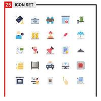 Universal Icon Symbols Group of 25 Modern Flat Colors of balance online photo internet table Editable Vector Design Elements