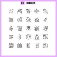 25 Creative Icons Modern Signs and Symbols of experiment health slider form disease Editable Vector Design Elements