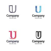 Letter U Big Logo Pack Design Creative Modern logos design for your business vector