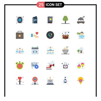 Stock Vector Icon Pack of 25 Line Signs and Symbols for beach tree book summer coding Editable Vector Design Elements