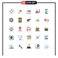 Set of 25 Modern UI Icons Symbols Signs for online banking islam berries muslim moon Editable Vector Design Elements