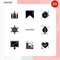 9 User Interface Solid Glyph Pack of modern Signs and Symbols of canada subtract school minus games Editable Vector Design Elements