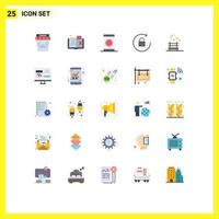 Universal Icon Symbols Group of 25 Modern Flat Colors of night seat unlock engine rotate performance Editable Vector Design Elements