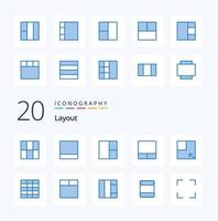 20 Layout Blue Color icon Pack like   maximize Layer  layout vector