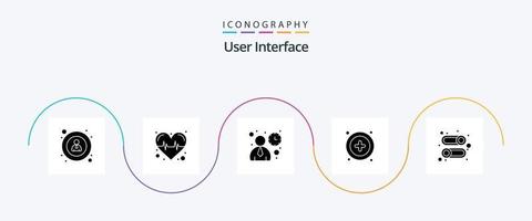 User Interface Glyph 5 Icon Pack Including . user. user. interface. user vector