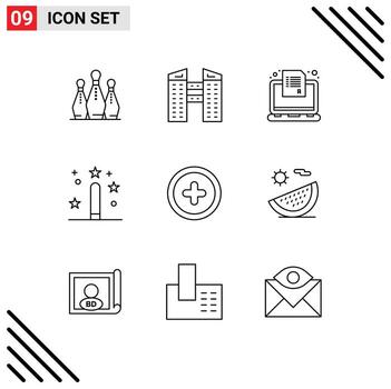 conjunto de 9 iconos de interfaz de usuario modernos signos de símbolos para la programación de desarrollo examen diseño encuesta elementos de diseño vectorial editables vector