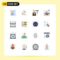 paquete de iconos de vector de stock de 16 signos y símbolos de línea para la construcción de ssl de paleta de muebles dulce paquete editable de elementos creativos de diseño de vectores